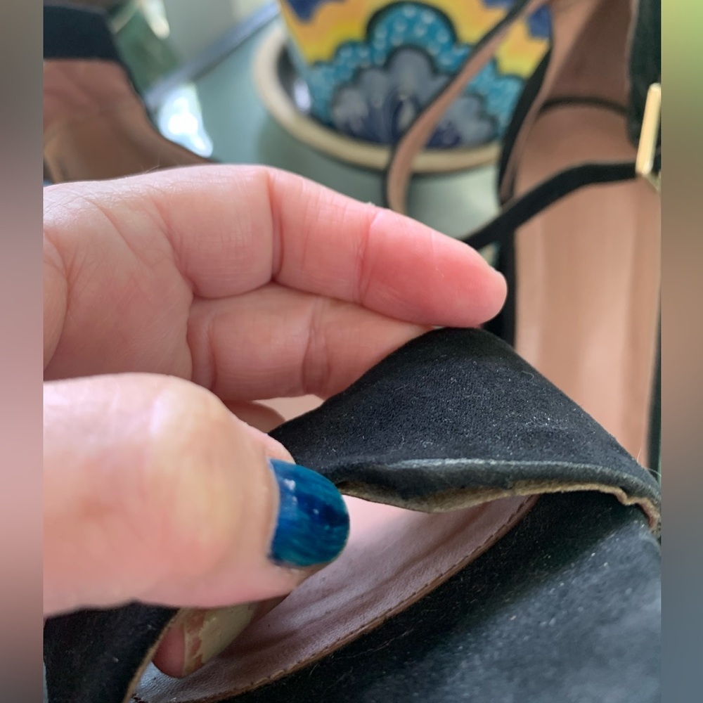 Top Shop floral and velvet heels - Picture 2 of 5